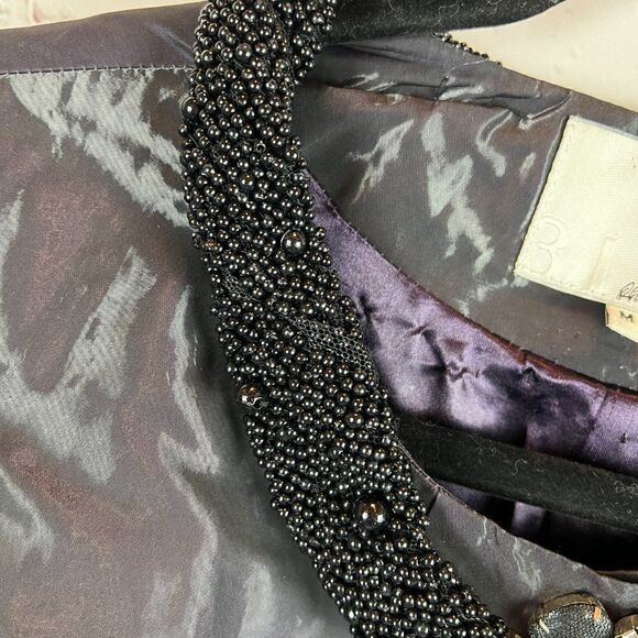 3.1 Phillip Lim beaded crystal neckline rain coat with tulip skirt jacket size M - Picture 4 of 11